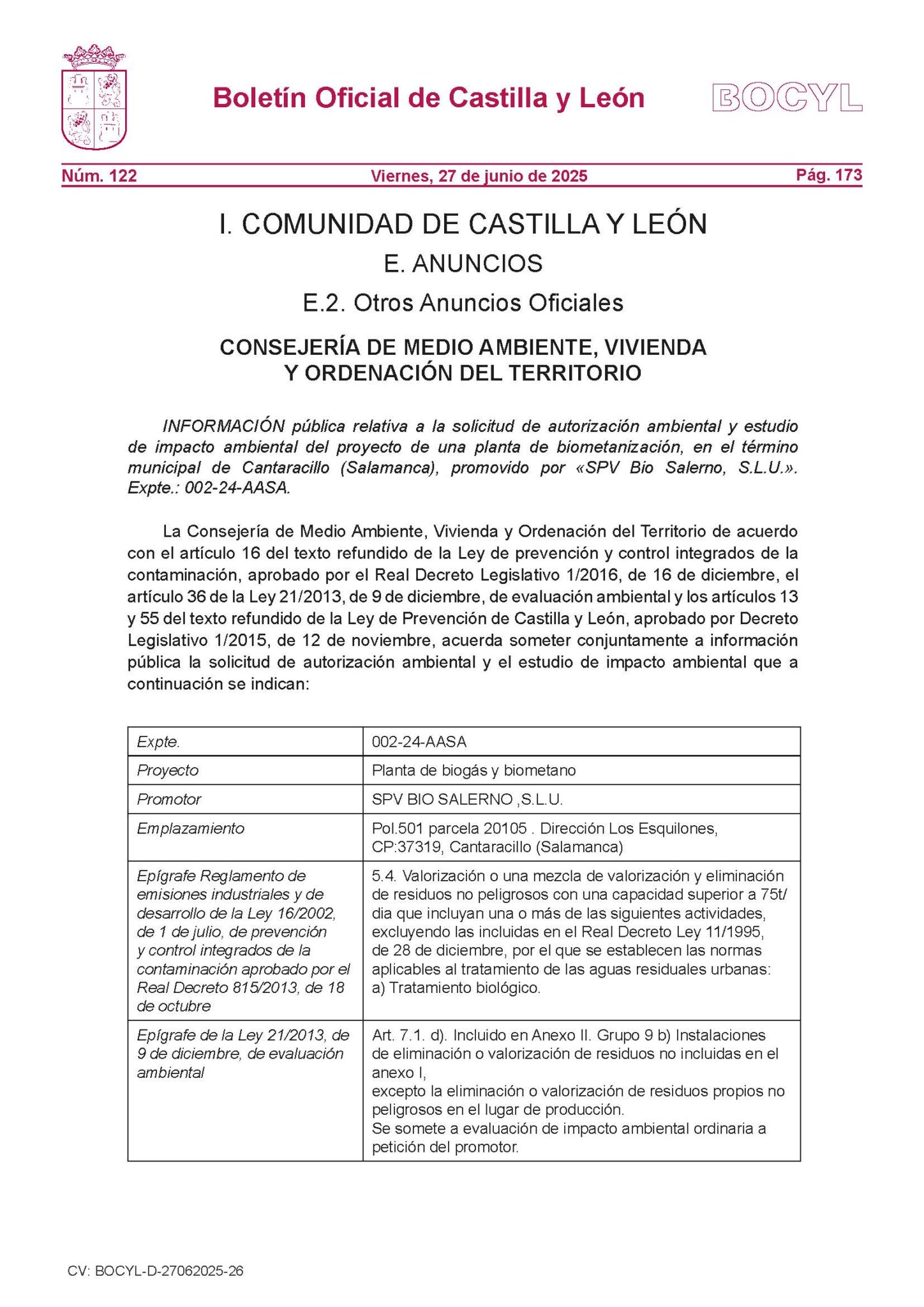BOCYL 27-06-2025